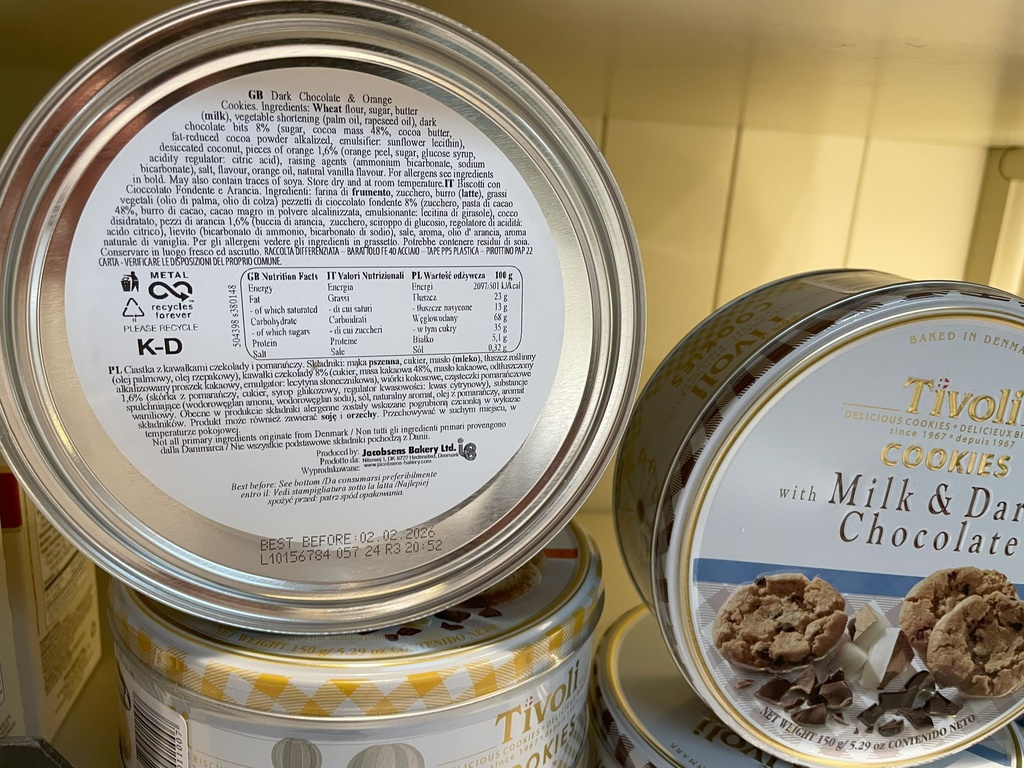 TIVOLI COOKIES 1x150g MILK&DARK CHOCOLATE