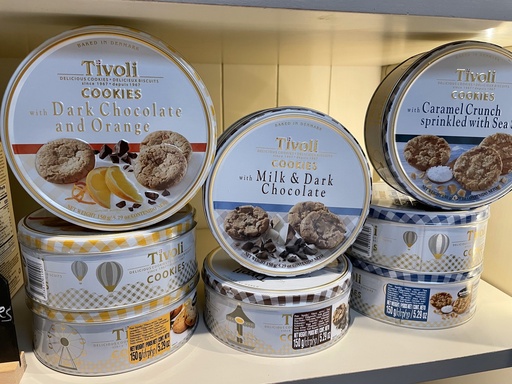 [ITIVCOMILKSK150] TIVOLI COOKIES 1x150g MILK&DARK CHOCOLATE